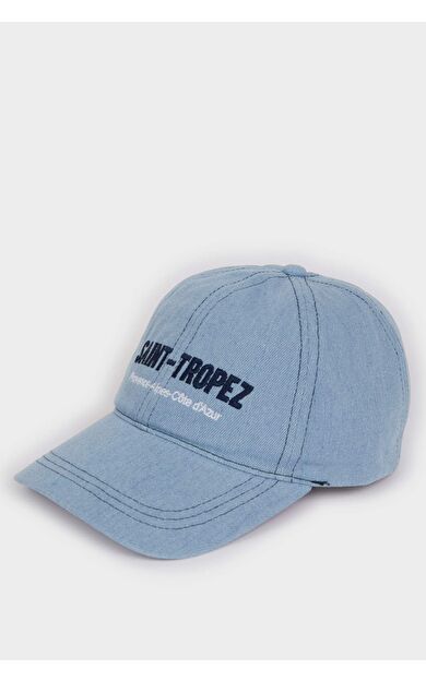 DeFacto Kadın Nakışlı Nakış Jean Cap Şapka