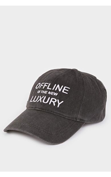 DeFacto Kadın Nakışlı Jean Görünümlü Cap Şapka D5610AX25SMAR104