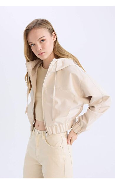 DeFacto Su Geçirmez Kapüşonlu Fermuarlı Mont D5776AX25SPER238