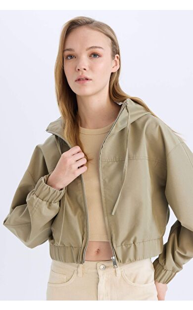 DeFacto Su Geçirmez Kapüşonlu Fermuarlı Mont D5776AX25SPKH473