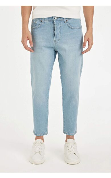 DeFacto Slim Cropped Fit Dar Kalıp Normal Bel Dar Paça Jean Pantolon D5837AX24AUNM39