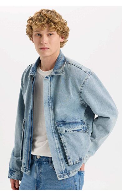 DeFacto Regular Fit Cepli Jean Ceket