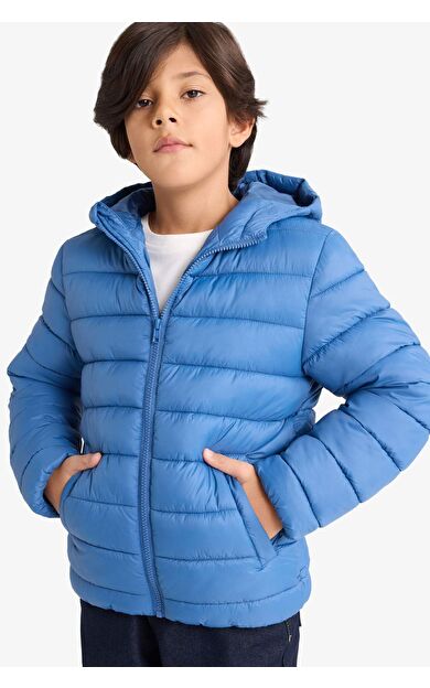 Erkek Çocuk Su İtici Kapüşonlu Mont