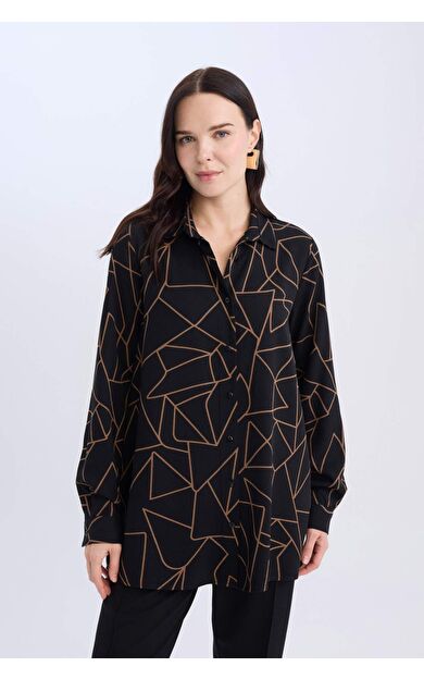 Regular Fit Fiyonk Yaka Belmando Uzun Kollu Gömlek