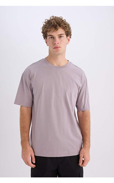 DeFacto Boxy Fit Bisiklet Yaka Kısa Kollu Tişört D6070AX25SPPR326