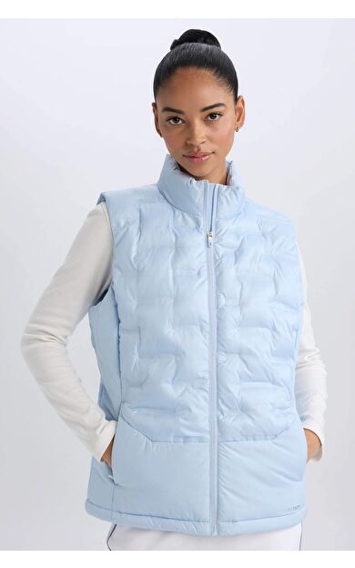 DeFactoFit Su İtici Dik Yaka Fermuarlı Kapitoneli Sporcu Şişme Yelek D6082AX25SPBE337