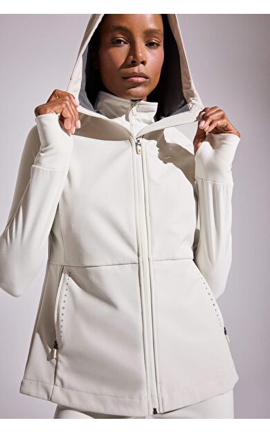 DeFactoFit Su İtici Slim Fit Dar Kesim Kapüşonlu Fermuarlı Sporcu Softshell Yelek