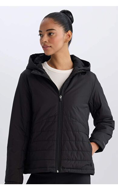 DeFactoFit Su İtici Regular Fit Kapüşonlu Fermuarlı Mont D6085AX25SPBK81