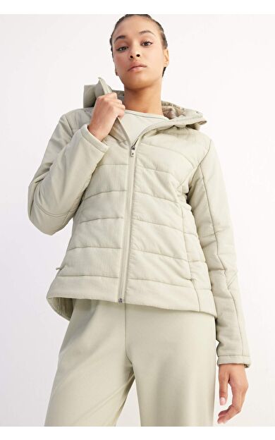 DeFactoFit Su İtici Cepli Fermuarlı Kapüşonlu Mont