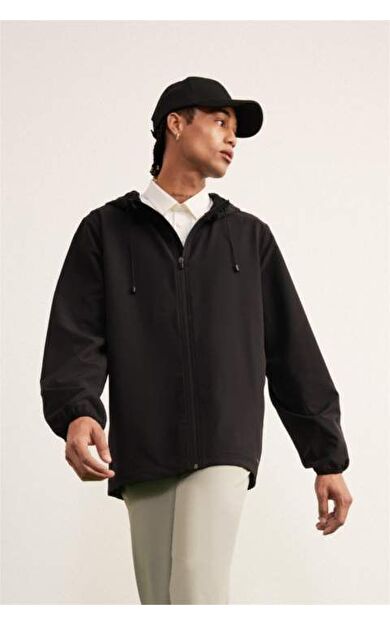DeFacto DeFactoFit Regular Fit Kapüşonlu File Astarlı Fermuarlı Mont D6179AX25SPBK81