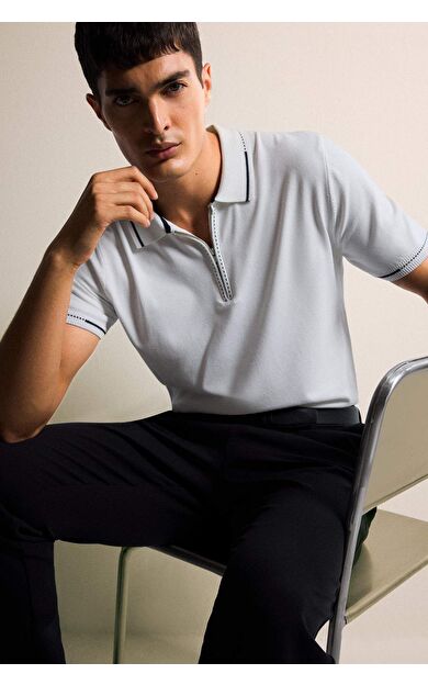 DeFacto Standart Fit Polo Yaka Triko Kısa Kollu Polo Tişört D6199AX25AUWT32