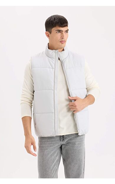 DeFacto Regular Fit Dik Yaka Fermuarlı Şişme Yelek D6286AX25SPGR503