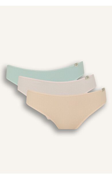 DeFacto Fall in Love Ribana 3'lü Askılı Slip Külot D6404AX25SPGN1169