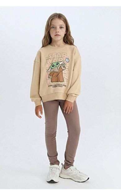 DeFacto Kız Çocuk Standart Boy Baskılı Tayt