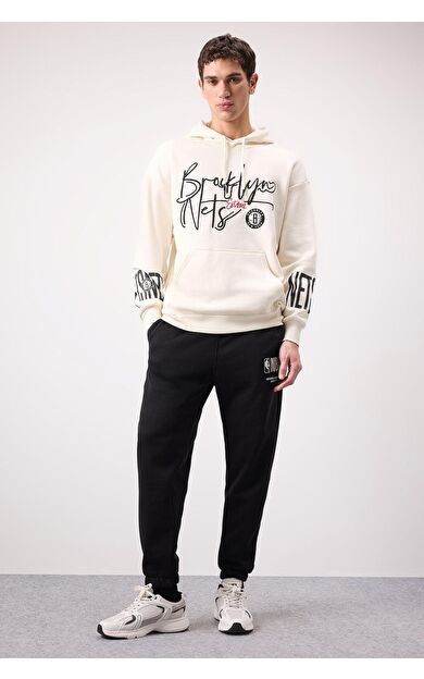DeFacto DeFactoFit NBA Wordmark Kalın Jogger Eşofman Altı Sporcu Standart Fit Cepli Lastikli Paça