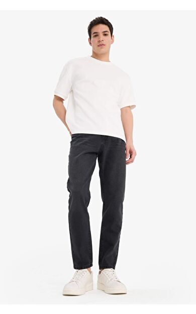 DeFacto 90's Slim Fit Dar Kalıp Yüksek Bel Dar Paça Jean Pantolon D6612AX25SPNM40