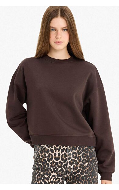 DeFacto Regular Fit Bisiklet Yaka Kalın Sweatshirt D6645AX25WNBN192