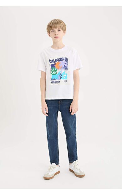 DeFacto Erkek Çocuk Slim Fit Dar Kesim Düz Paça Jean Pantolon