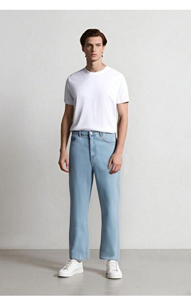 DeFacto 90's Slim Fit Dar Kalıp Yüksek Bel Dar Paça Jean Pantolon D6685AX25SPNM39