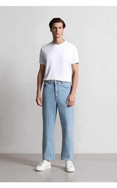 DeFacto 90's Slim Fit Dar Kalıp Yüksek Bel Dar Paça Jean Pantolon D6685AX25SPNM39