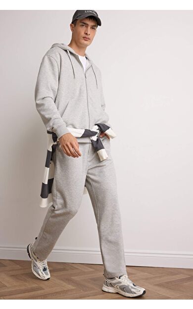 DeFacto Regular Fit Beli Bağcıklı Düz Paça Eşofman Altı