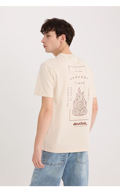 DeFacto Avatar the Last Airbender Regular Fit Bisiklet Yaka Baskılı Kısa Kollu Tişört