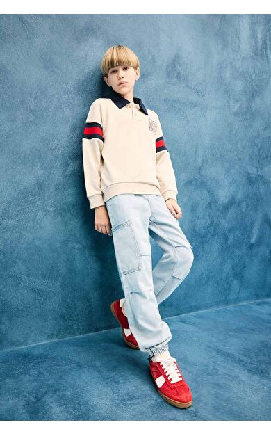 DeFacto Erkek Çocuk Paraşüt Jean Pantolon D6821A825SMNM39