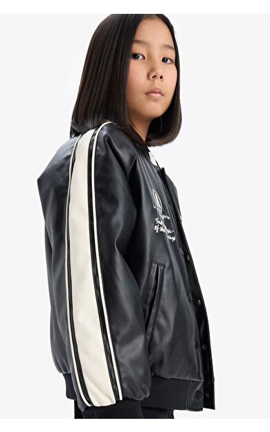 DeFacto Kız Çocuk Su İtici Kolej Yaka Bomber Mont