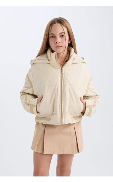 DeFacto Kız Çocuk Su İtici Kapüşonlu Mont D6931A825SPBG759