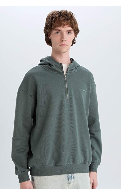 DeFacto Boxy Fit Kapüşonlu Sweatshirt