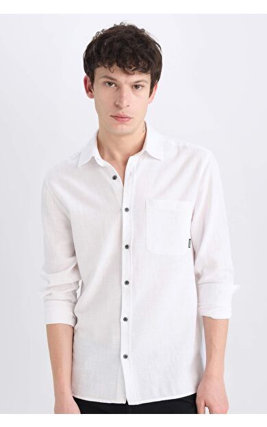 DeFacto Regular Fit Pamuklu Uzun Kollu Gömlek D7079AX25SPWT34