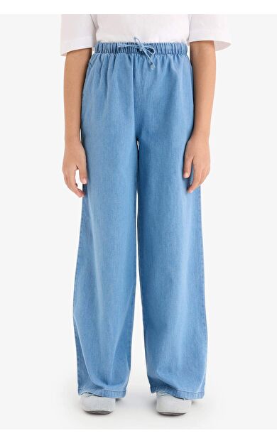 DeFacto Kız Çocuk Wide Leg Geniş Paça Jean Pantolon D7101A825SMNM28