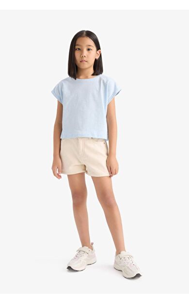 DeFacto Kız Çocuk Gabardin Şort