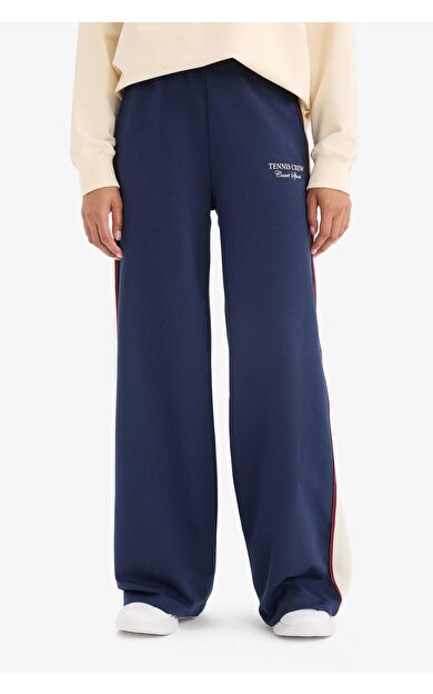 DeFacto DeFactoFit Sporcu Wide Leg Cepli Uzun Paça Eşofman Altı