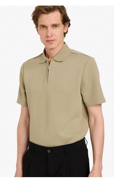 DeFacto Regular Fıt Polo Yaka Kısa Kollu Polo Tişört Haki D7227AX26SPKH404