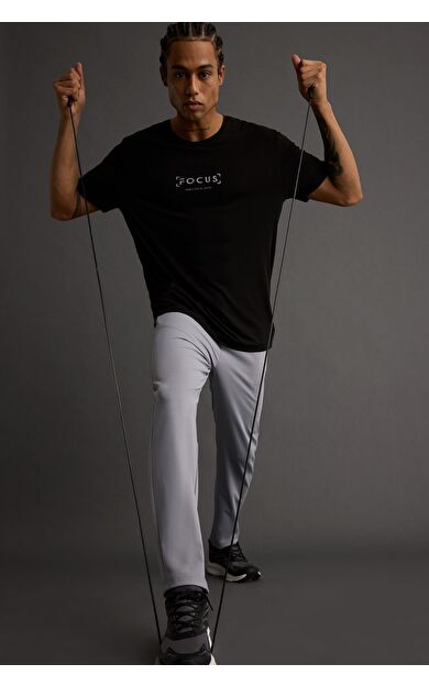 DeFacto DeFactoFit Slim Fit Dar Kesim Standart Paça Sporcu Jogger Eşofman Altı D7238AX25AUGR455