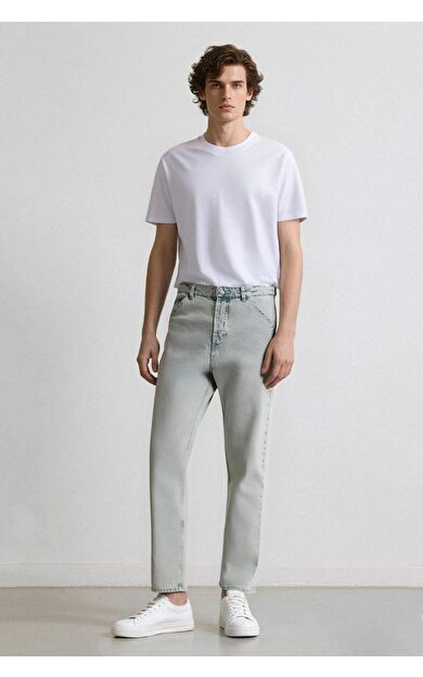 DeFacto Baggy Fit Düz Paça Pamuklu Kar Yıkamalı Pantolon