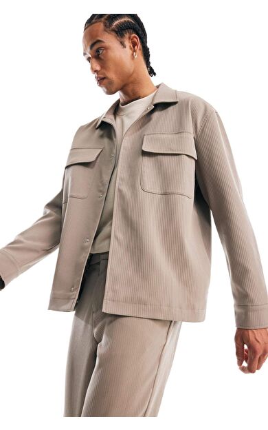 DeFacto Relax Fit Polo Yaka Gömlek Ceket D7281AX25SPKH400