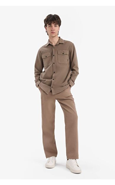 DeFacto Bol Rahat Kesim Wide Leg Geniş Paça Pamuklu Yazlık Keten Görünümlü Pantolon D7285AX25SPBN229