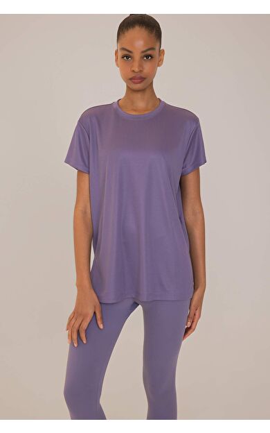 DeFactoFit Oversize Geniş Kalıp Bisiklet Yaka Sporcu Kısa Kollu Tişört D7289AX25SPPR505