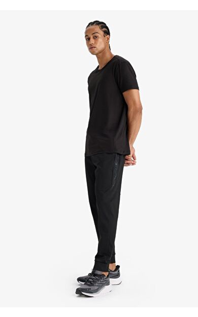 DeFacto DeFactoFit Standart Fit Standart Paça Skuba Dalgıç Kumaş Sporcu Jogger D7308AX25SPBK81
