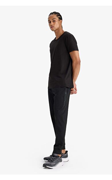 DeFacto DeFactoFit Standart Fit Standart Paça Skuba Dalgıç Kumaş Sporcu Jogger D7308AX25SPBK81