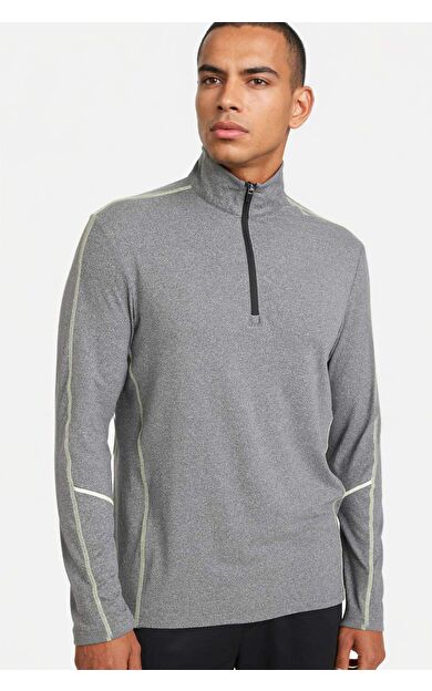 DeFactoFit Standart Fit Fermuarlı Dik Yaka Sporcu Uzun Kollu Tişört