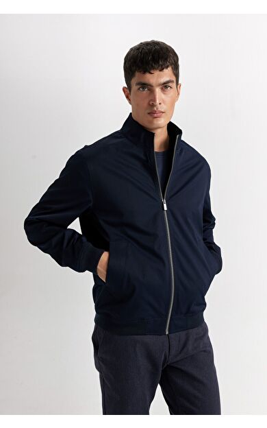 DeFacto Slim Fit Dar Kesim Dik Yaka Fermuarlı Mont D7338AX25SPNV64