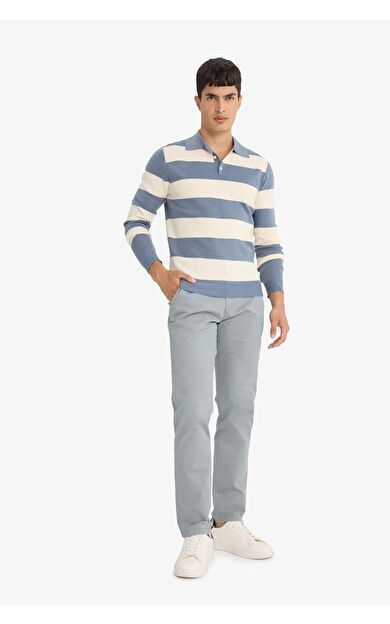 DeFacto Regular Fit Normal Kesim Düz Paça Chino Pantolon D7349AX25AUGR265
