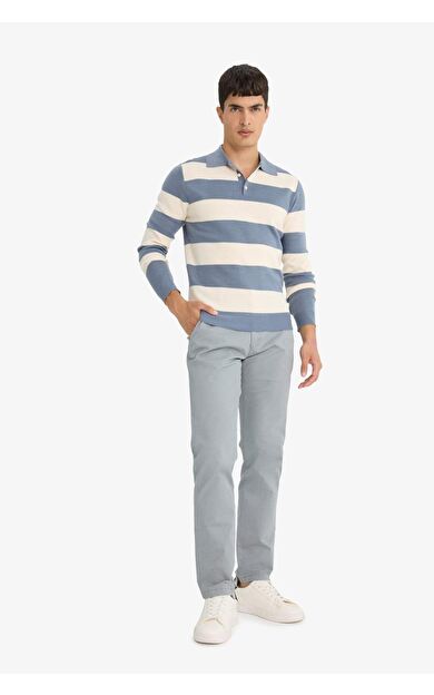 DeFacto Regular Fit Normal Kesim Düz Paça Chino Pantolon D7349AX25AUGR265