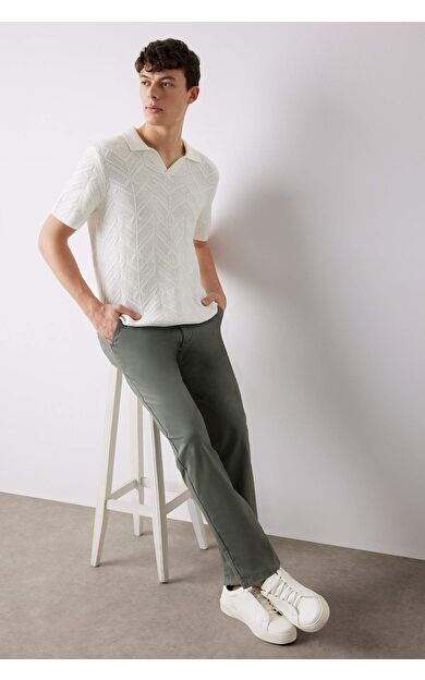 DeFacto Düz Paça Chino Kanvas Pantolon D7349AX25SPKH398