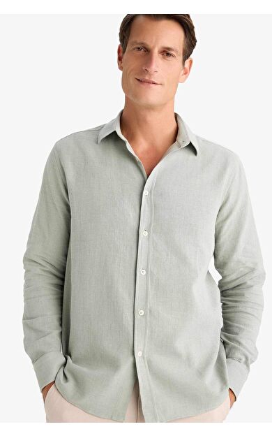 DeFacto Regular Fit Polo Yaka Uzun Kollu Gömlek D7394AX25SPKH499