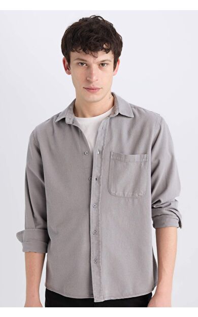 DeFacto Regular Fit Pamuklu Uzun Kollu Gömlek D7406AX24AUGR455