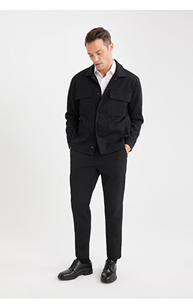 DeFacto Jogger Cepli Yazlık Kumaş Pantolon D7453AX25SPBK27